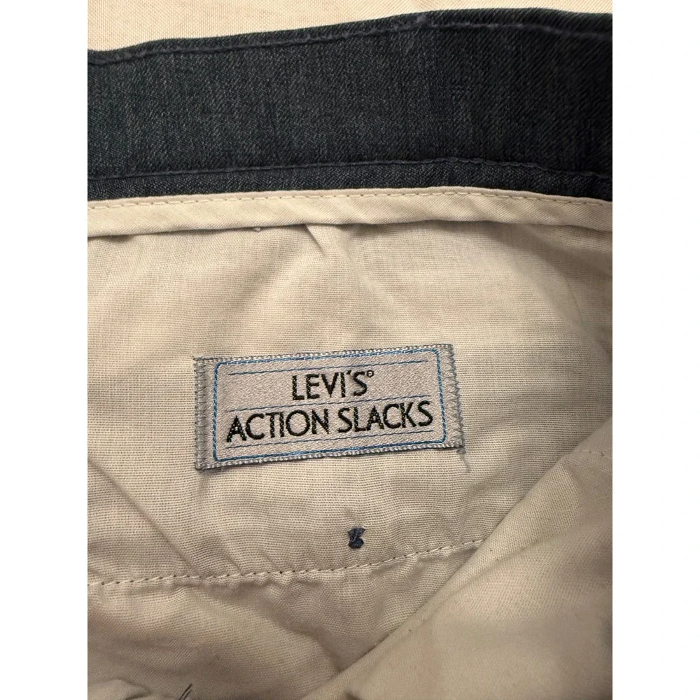 Vintage Levi's Action Slacks Mens 38X29 Blue Dress Pants Work Preppy Casual